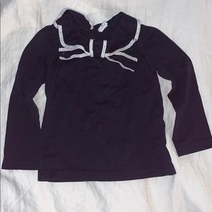 Janie and Jack sailor collar navy blue shirt